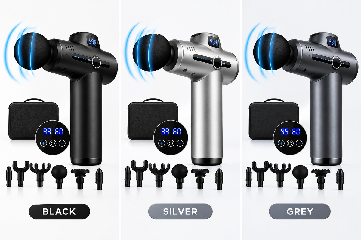 Professional Deep Tissue Massage Gun – 6-Piece Massage Head Set
