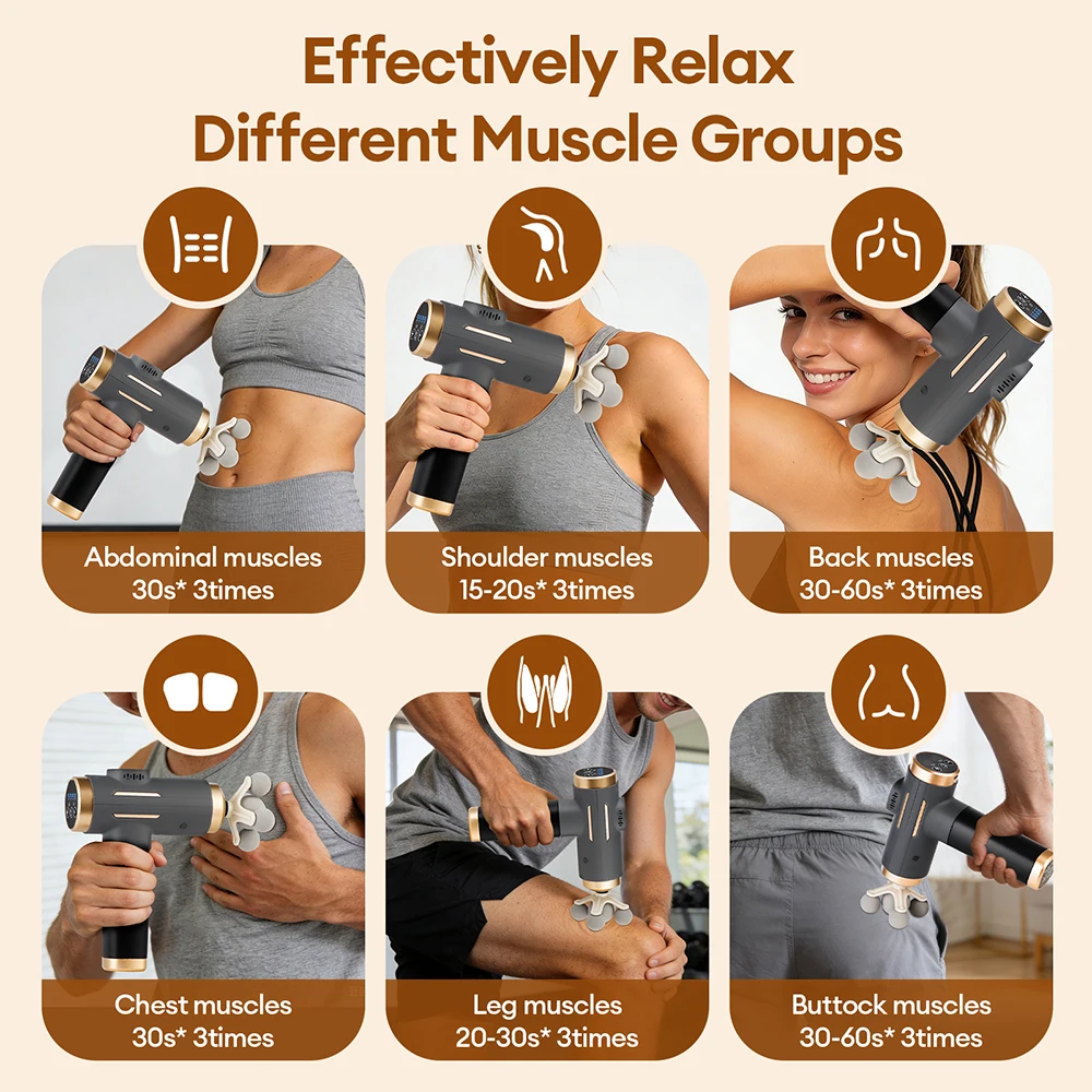 Deep Tissue Massage Gun – 10-Piece Massage Head Set