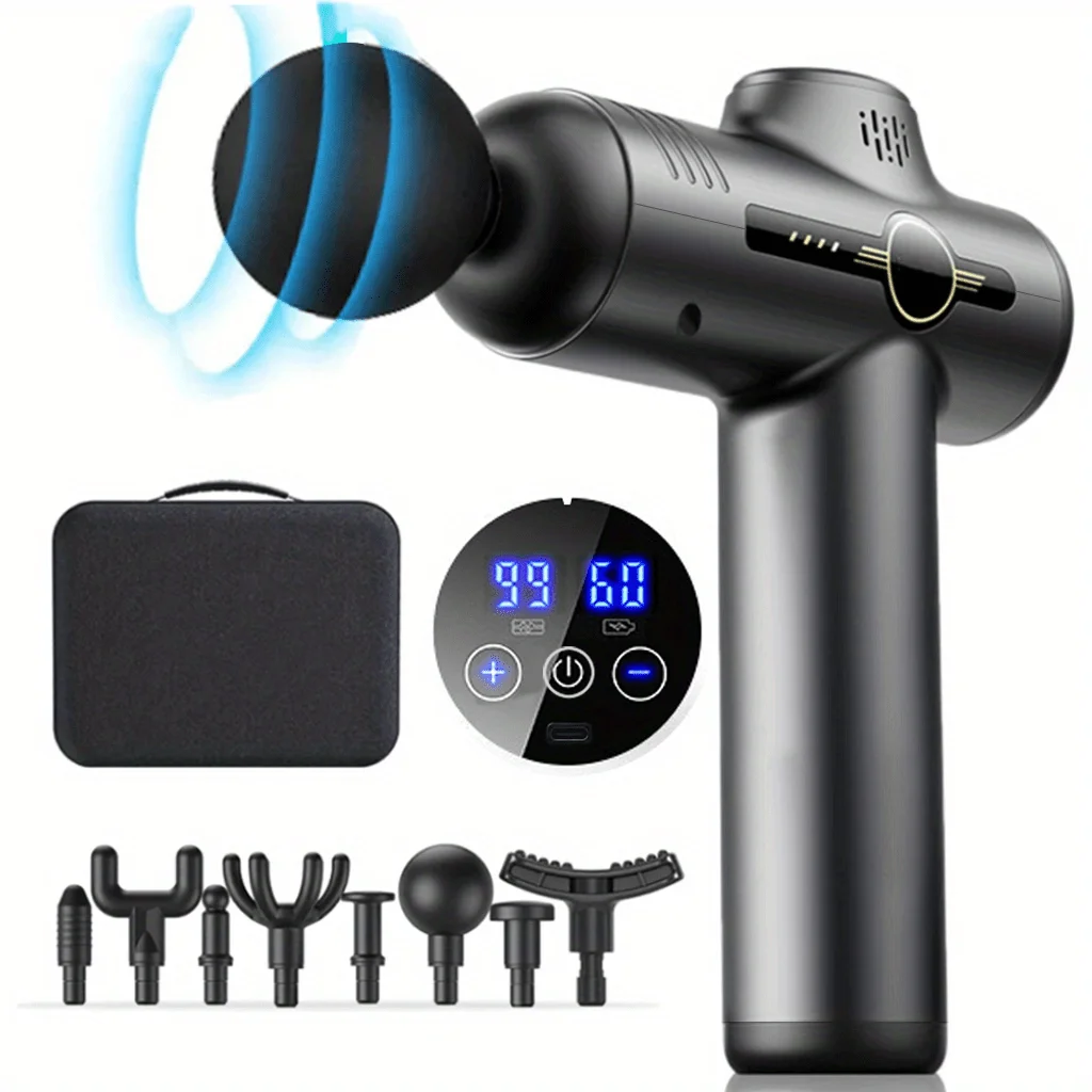 Professional Deep Tissue Massage Gun – 6-Piece Massage Head Set