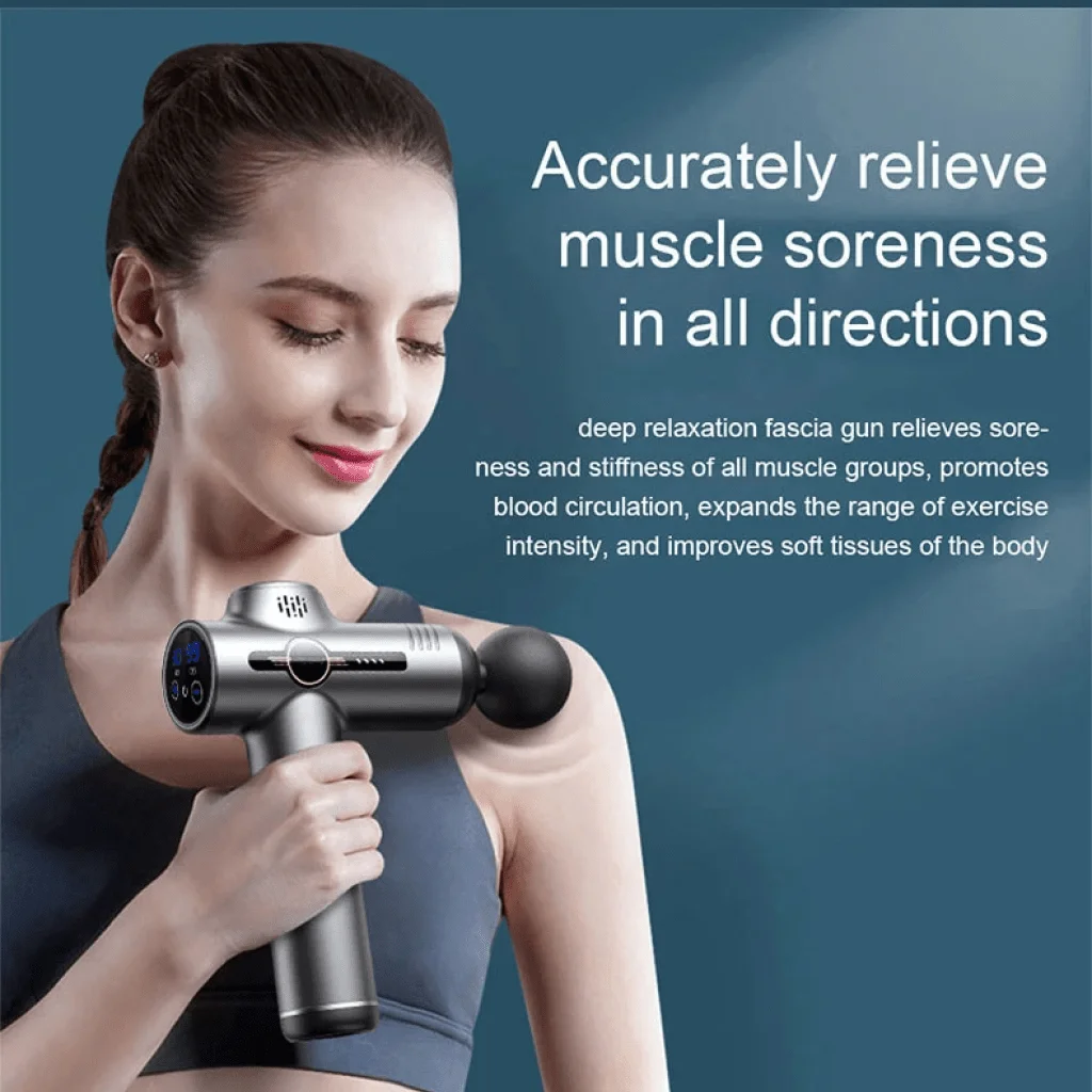 Professional Deep Tissue Massage Gun – 6-Piece Massage Head Set